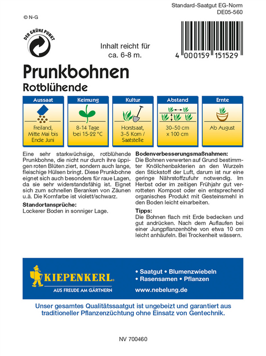 Prunkbohne 'Rotblühende'