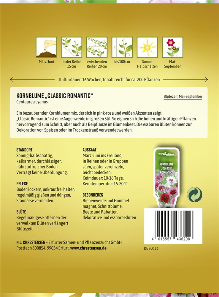 Kornblumensamen 'Classic Romantic'