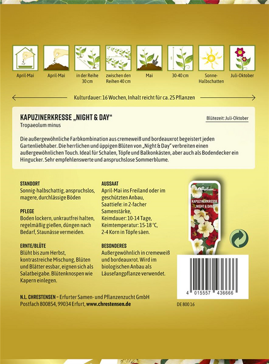 Kapuzinerkressesamen 'Night and Day'