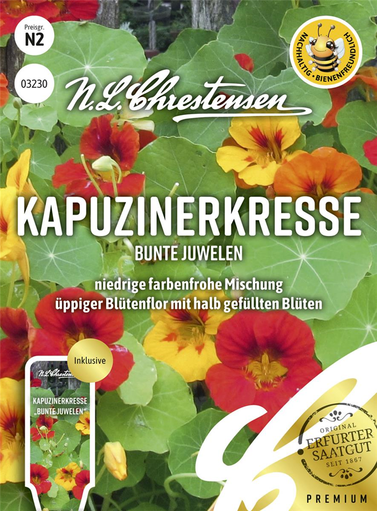 Kapuzinerkressesamen 'Bunte Juwelen'
