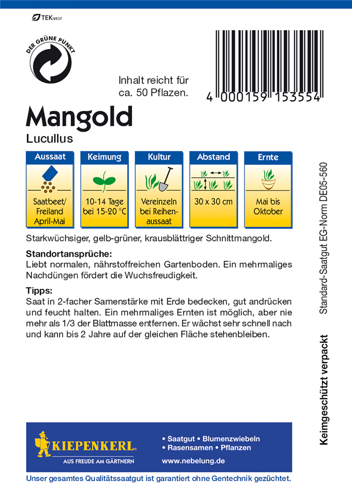 Blatt-Mangold 'Lucullus'