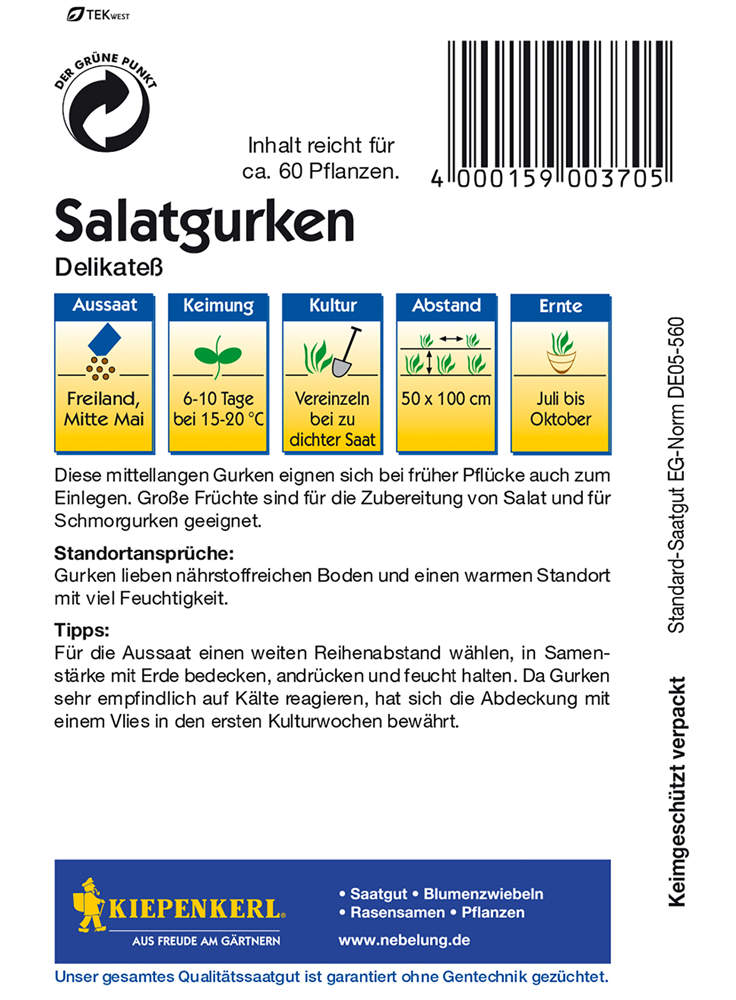 Gurke 'Delikateß'