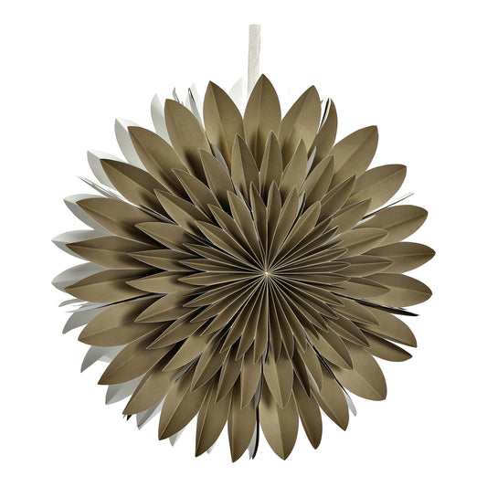 Leuchtschneeflocke aus Papier/Pappe sand grün Ø50cm