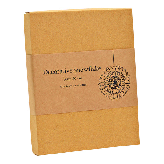 Leuchtschneeflocke aus Papier/Pappe sand grün Ø50cm