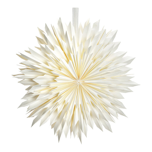 Leuchtschneeflocke aus Papier/Pappe weiß Ø50cm