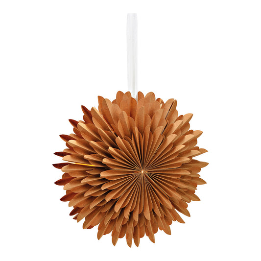 Leuchtschneeflocke aus Kraftpapier aus Papier/Pappe braun Ø50cm