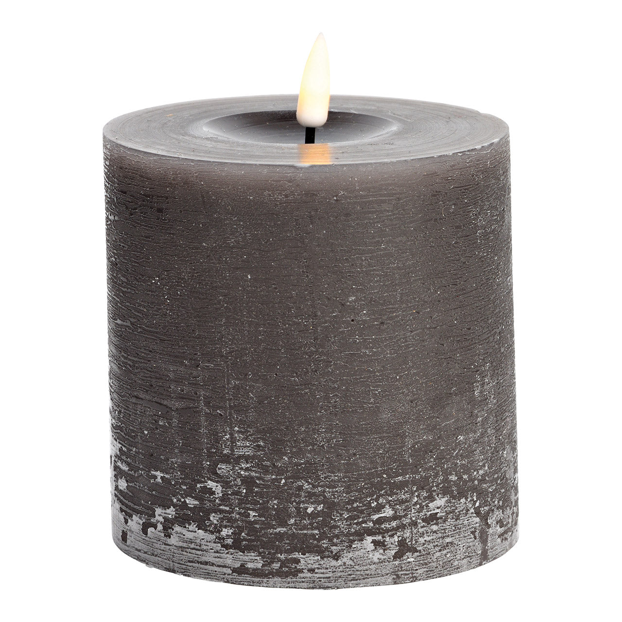 LED-Kerze aus Wachs, Mokka (B/H/T) 10x10x10cm