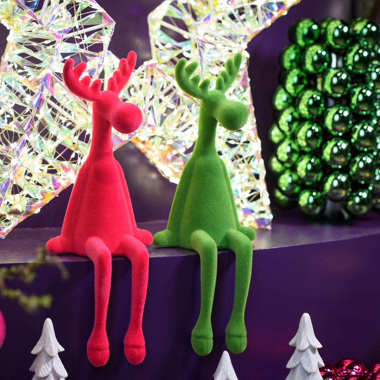 Leuchtstern 1440er LED mit Timer 6/18, warm weiß, IP44 Adapter 31V, 6W aus Kunststoff weiß irisierend (B/H/T) 60x60x10cm