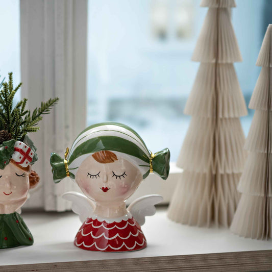 Display Tannenbaum Honeycomb aus Papier/Pappe weiß (B/H/T) 14x40x14cm