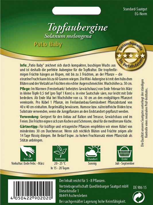 Auberginensamen 'Patio Baby'