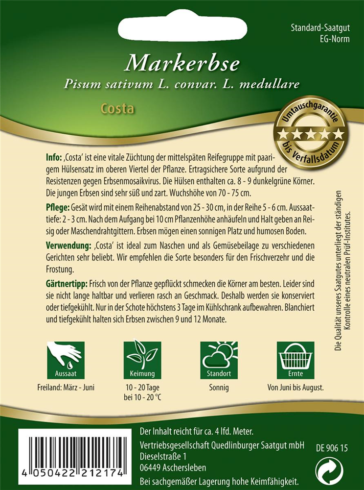 Markerbsensamen 'Costa'