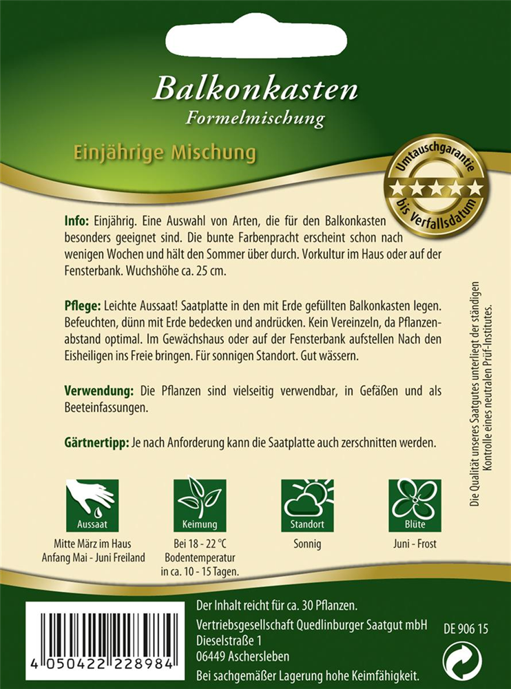 Balkonkastenmischung-Samen