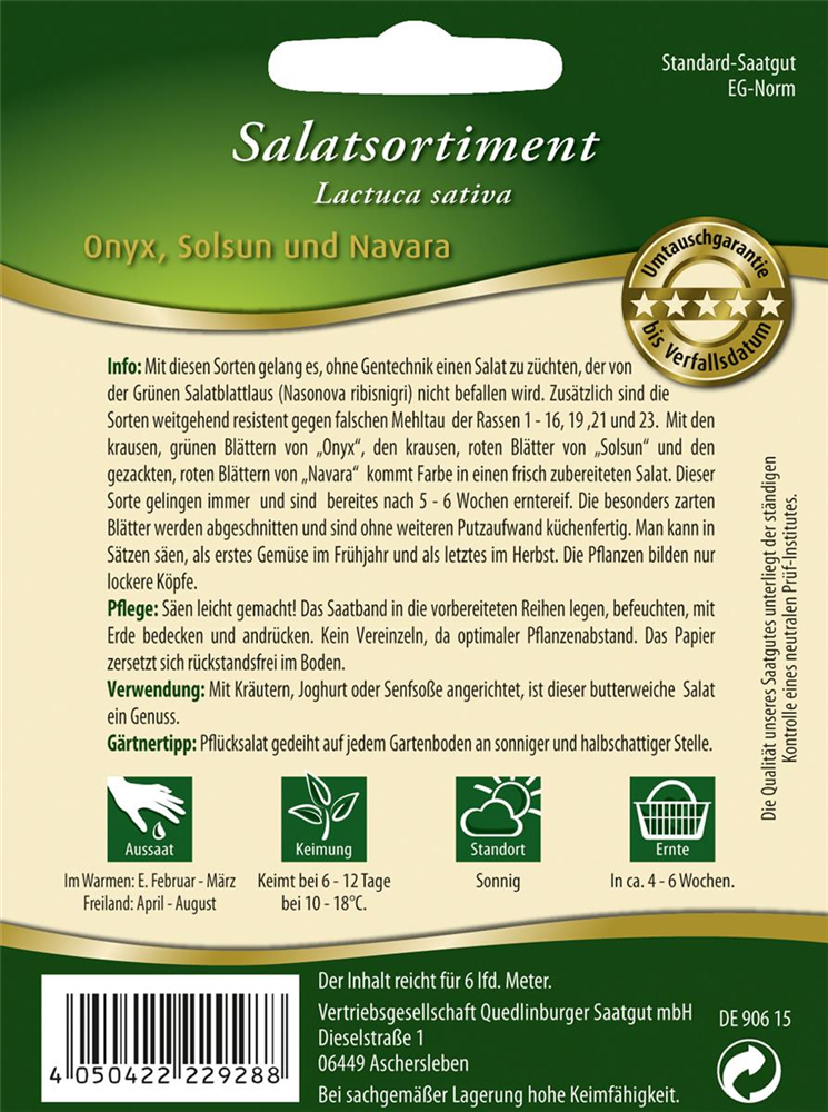 Salatsortimentsamen 'Blattlaussortiment'