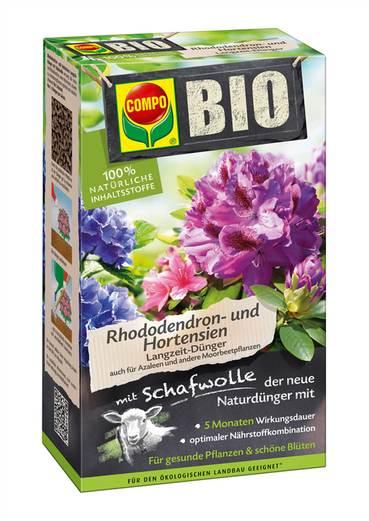 Compo BIO Rhododendron&Hortensien LGZ-Dünger mit Schafwolle