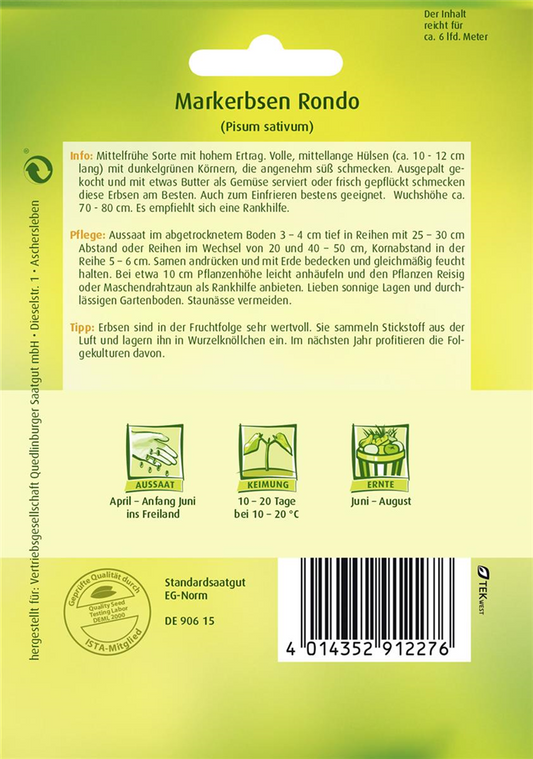 Markerbsensamen 'Rondo'