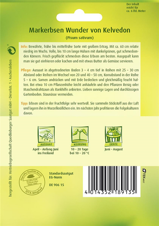 Markerbsensamen 'Wunder von Kelvedon'