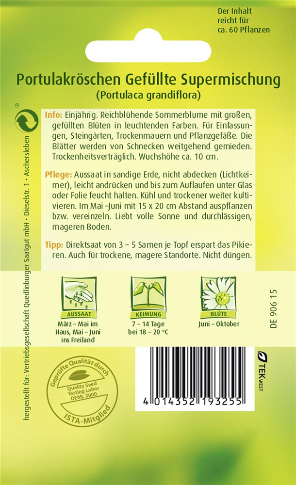 Gefüllte Portulakröschen-Samen