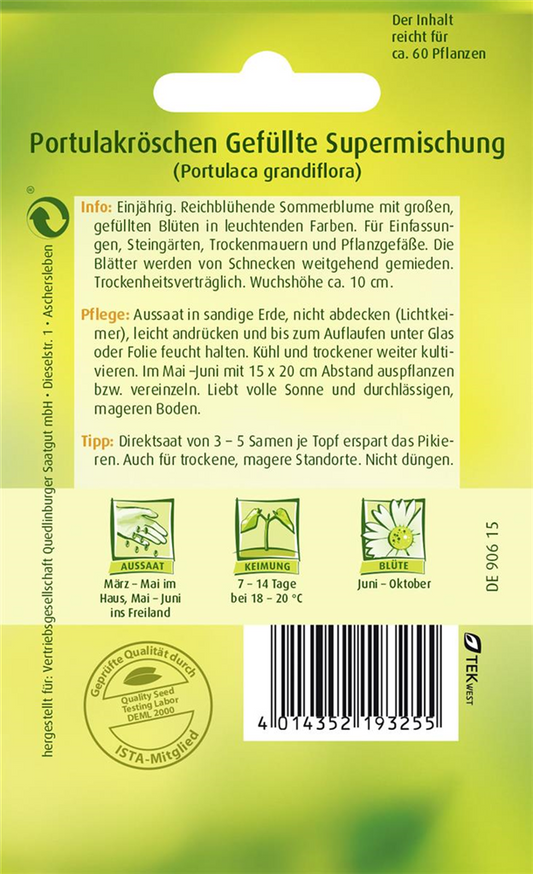 Gefüllte Portulakröschen-Samen