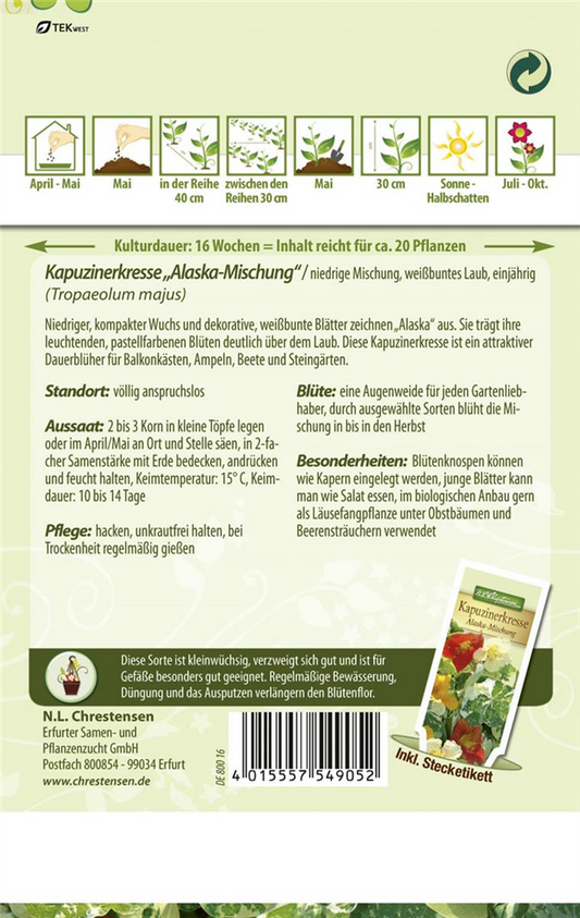 Kapuzinerkressesamen 'Alaska'