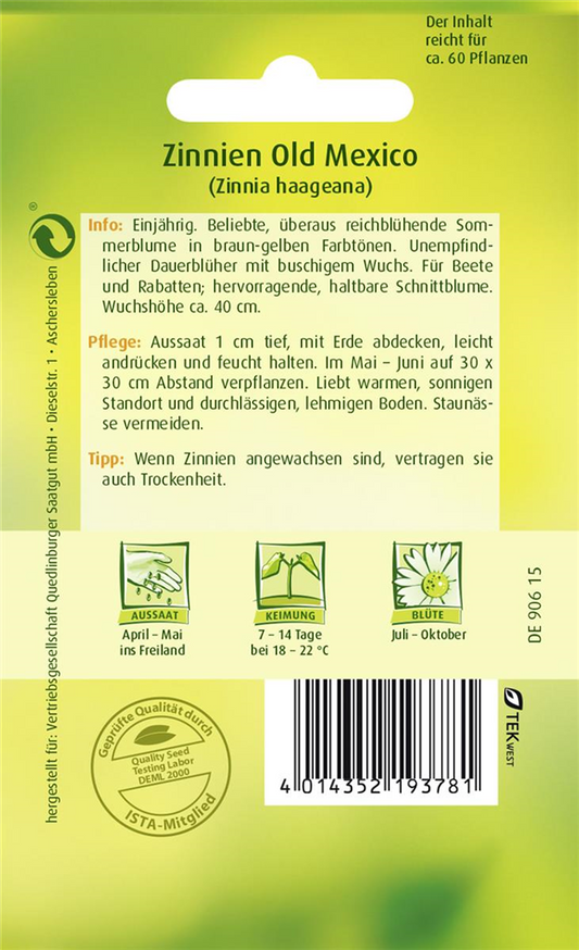 Haage-Zinnie-Samen 'Old Mexico'