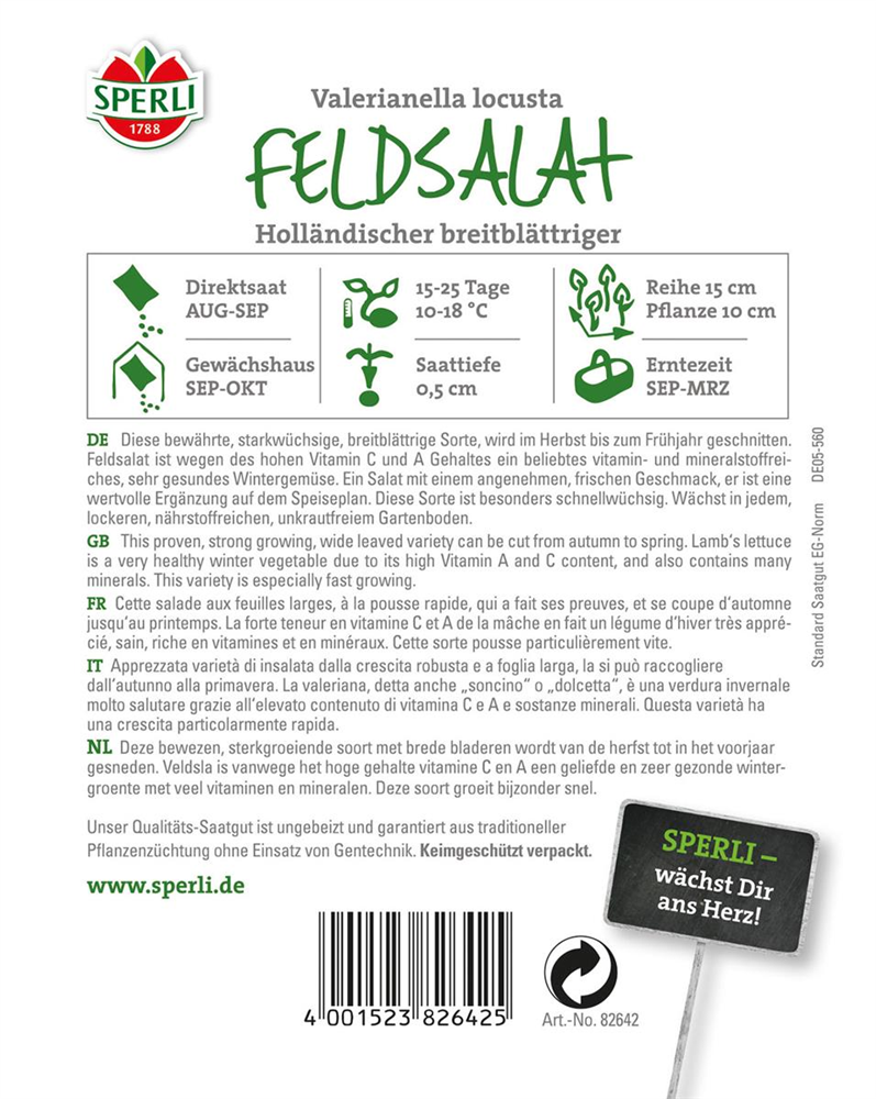 Feldsalat 'Holländischer Breitblättriger'