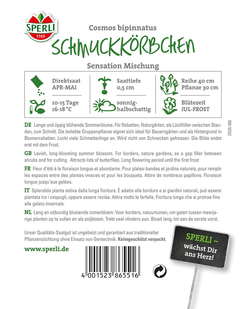 Fiederblättriges Schmuckkörbchen 'Sensation'