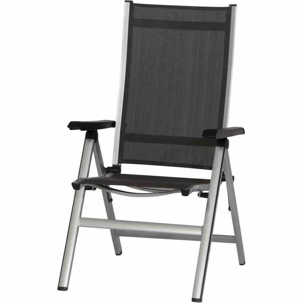 MWH Klappstuhl Elements Textilgewebe 68 cm x 62 cm x 110 cm silber-anthrazit