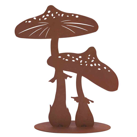H.G-Deko Fliegenpilz 2 groß, auf Bodenplatte 47cm
