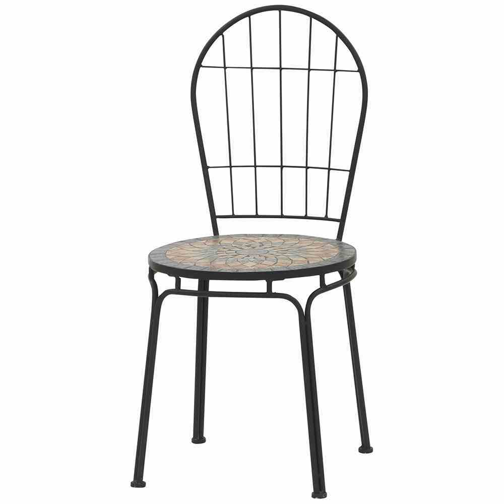 Siena Garden Stapelstuhl Prato, 43x43x94 cm matt schwarz