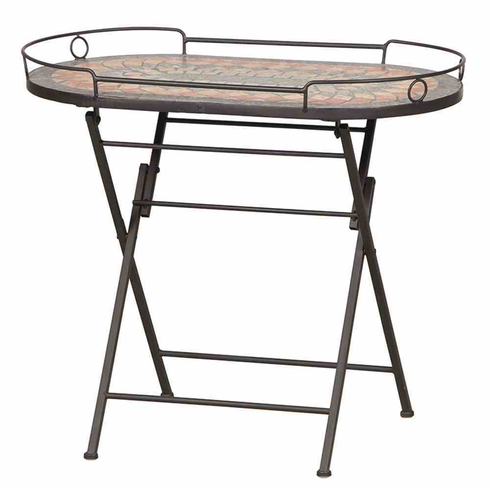 Siena Garden Prato Serviertisch 68x41 cm Eisen/Mosaik