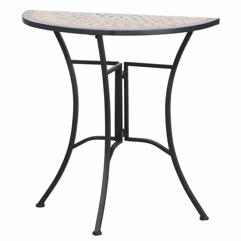 Siena Garden Prato Tisch halbrund 70x35,5cm Stahl