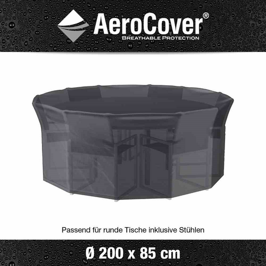 Aerocover Schutzhülle für Gartenmöbelset Ø200 x H85 cm