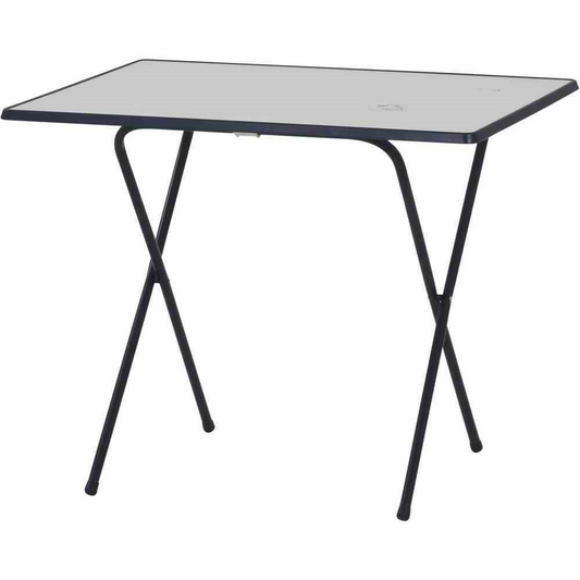 MFG Campingtisch/Scherentisch 60 x 80 cm, weiß/blau
