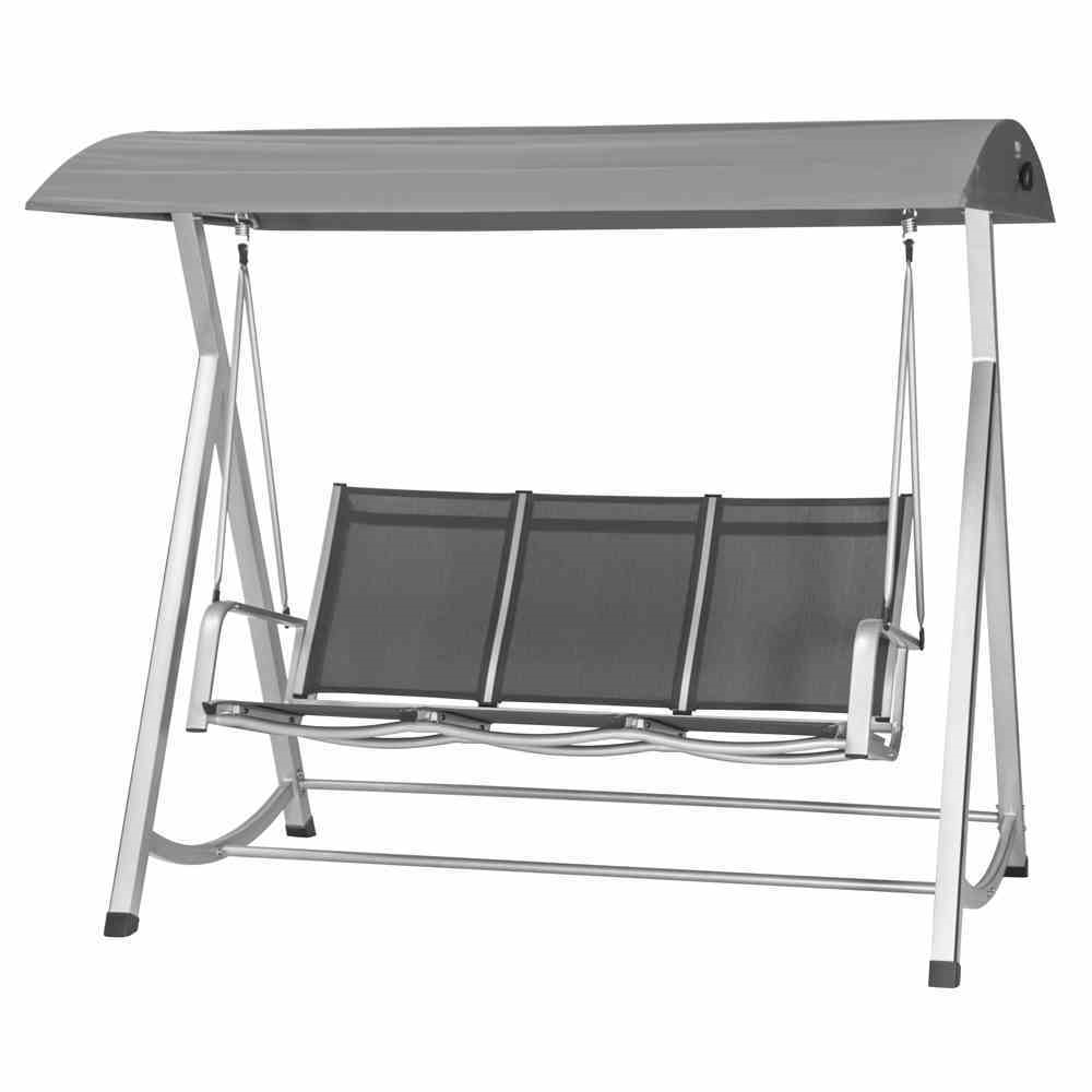 MWH Hollywoodschaukel Elements Textilgewebe 3-Sitzer schwarz