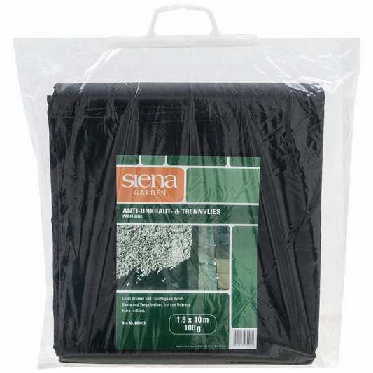 Siena Garden Anti-Unkrautvlies 1,5x10m, 50g schwarz