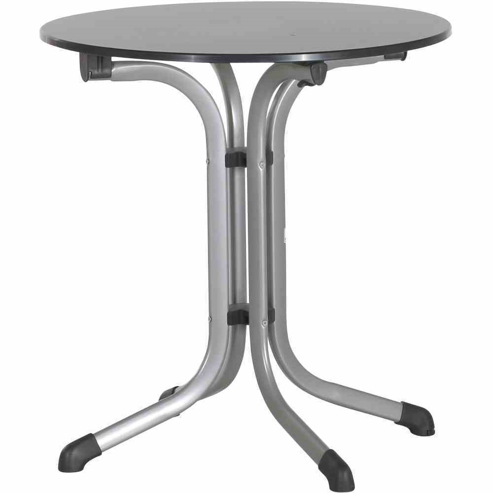 Sieger Klapptisch vivodur Ø 68 cm Silber Schwarz