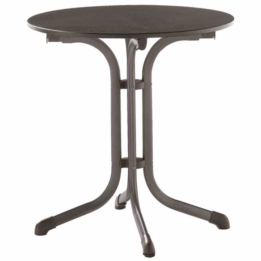 Sieger Klapptisch vivodur Ø 68 cm Grau Schwarz