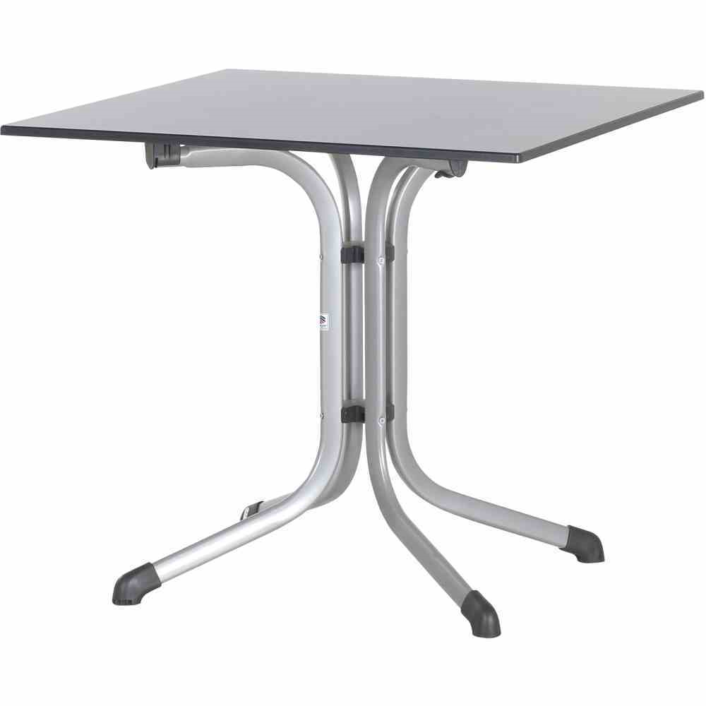 Sieger Klapptisch vivodur 80x80 cm Silber Weiß