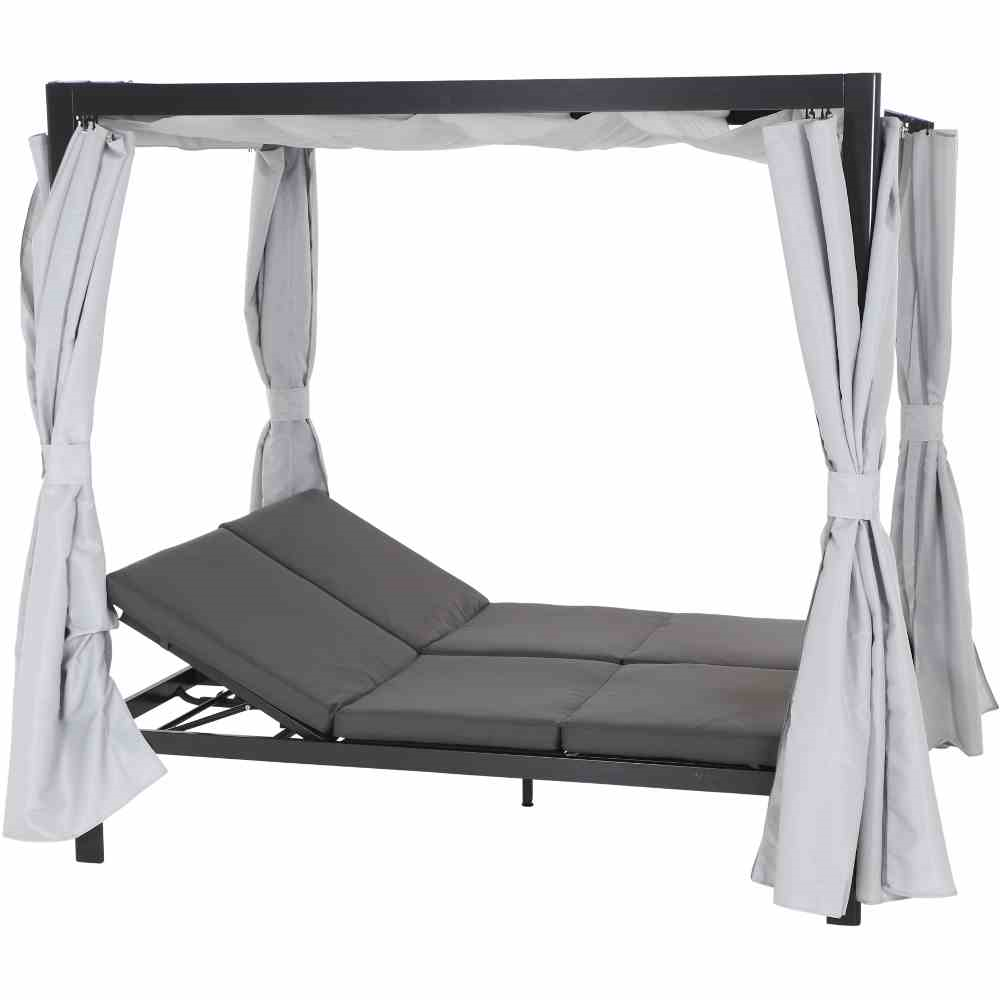 Siena Garden Waikiki Loungebett inkl. Dach Aluminium/Textil