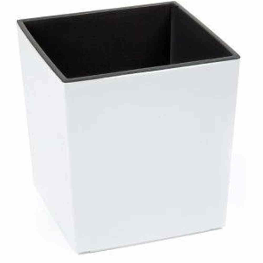 Siena Garden Pflanzkübel Brest, eckig, 30x30x31,0 cm Hochglanzoptik in weiß Kunststoff