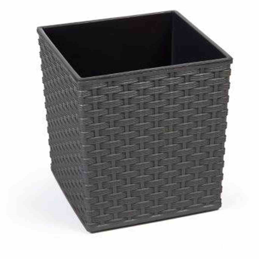 Siena Garden Pflanzkübel Marle, eckig, 30x30x31,0 cm Rattanoptik in graphit Kunststoff