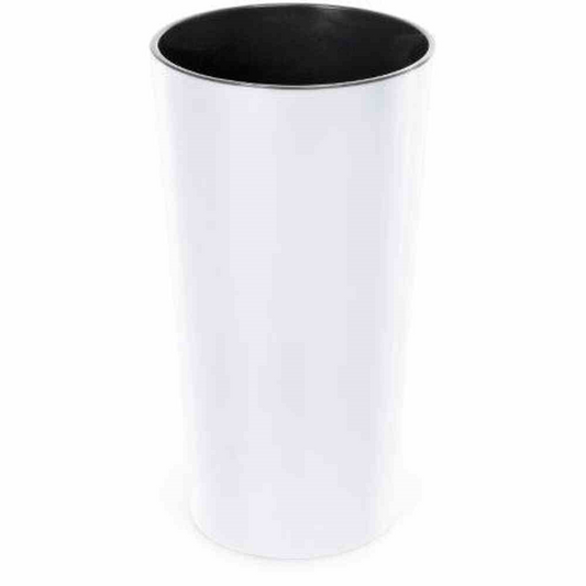 Siena Garden Pflanzkübel Lille, rund, Ø 40x75,0 cm Hochglanzoptik in weiß Kunststoff