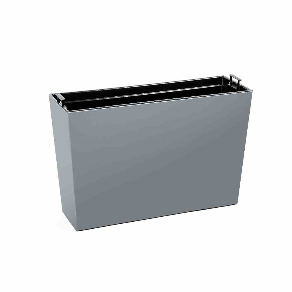 Siena Garden Pflanzkasten Craon, eckig, 56x19x36,5 cm Hochglanzoptik in grau Kunststoff