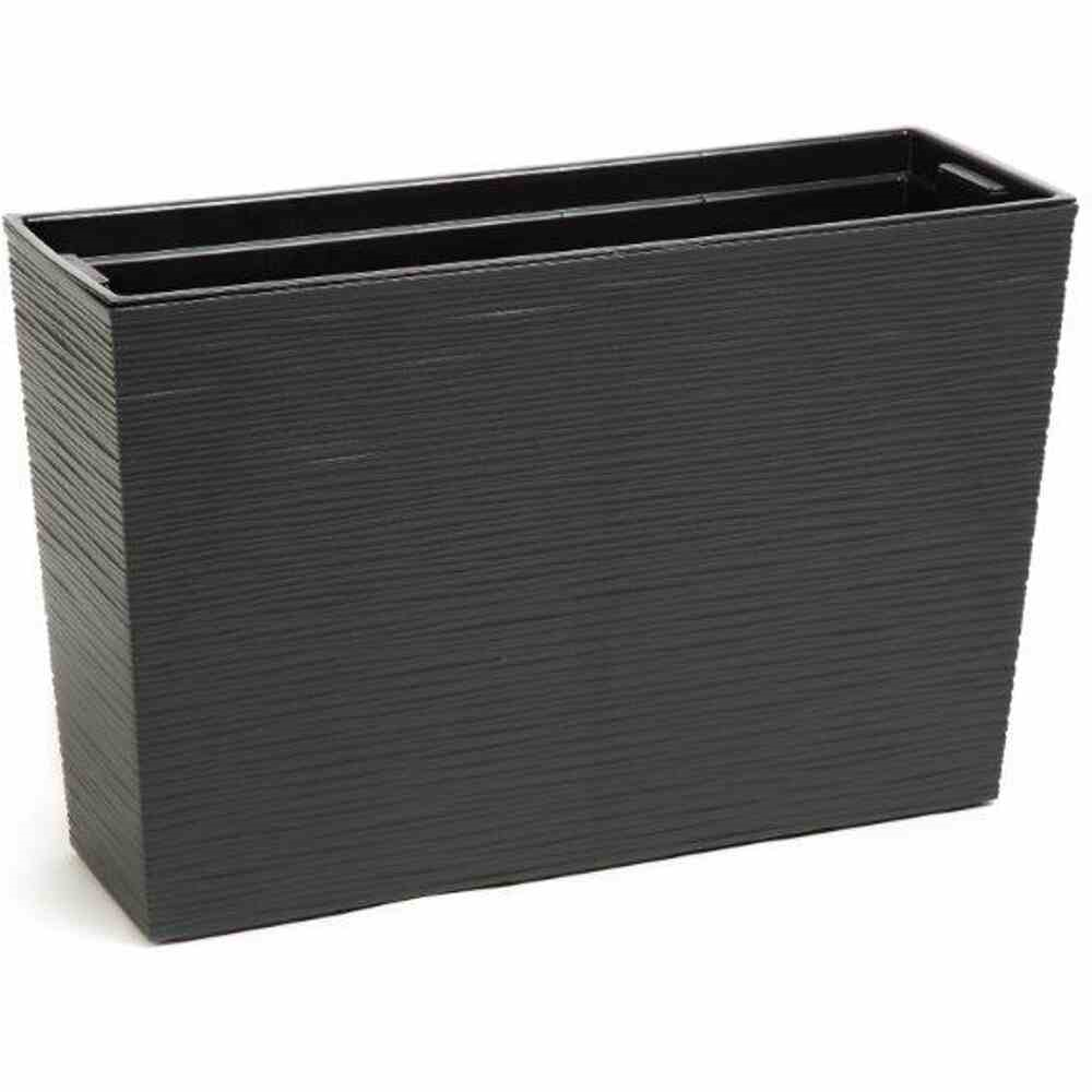 Siena Garden Pflanzkasten Loire, eckig, 56x19x36,5 cm Rillenoptik in graphit Kunststoff