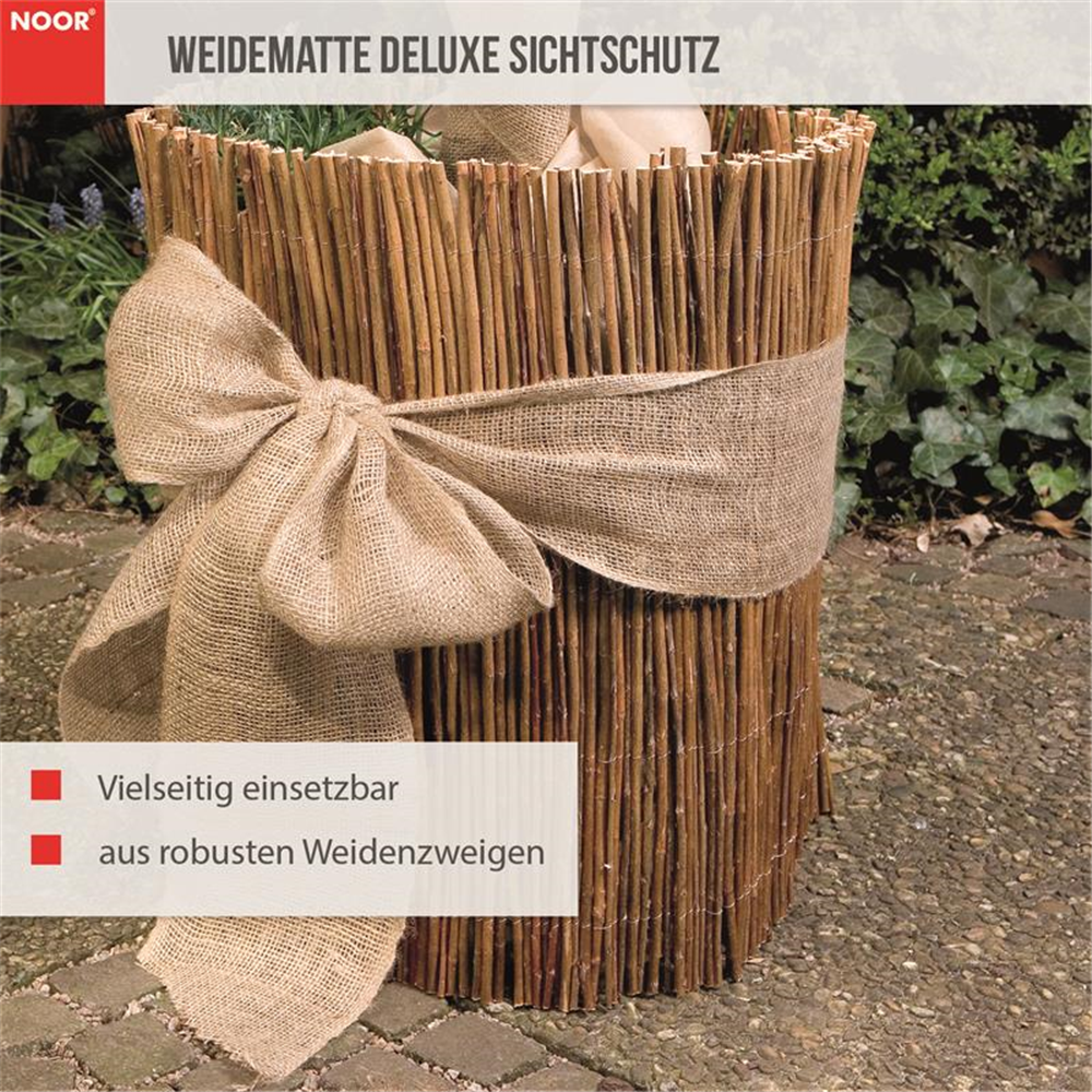 Weidenmatte Sichtschutz Deluxe