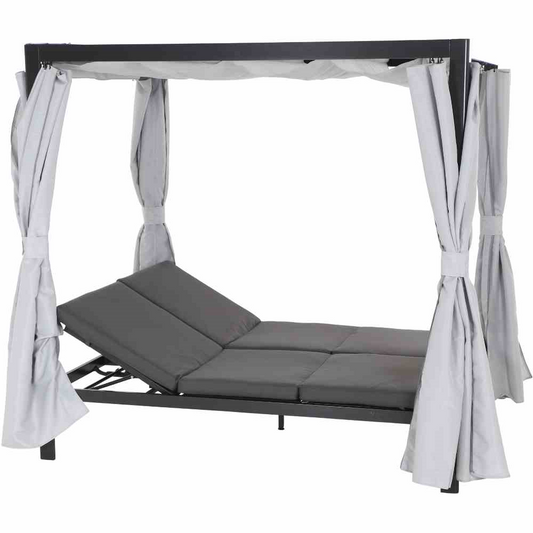 Siena Garden Waikiki Loungebett inkl. Dach Aluminium/Textil