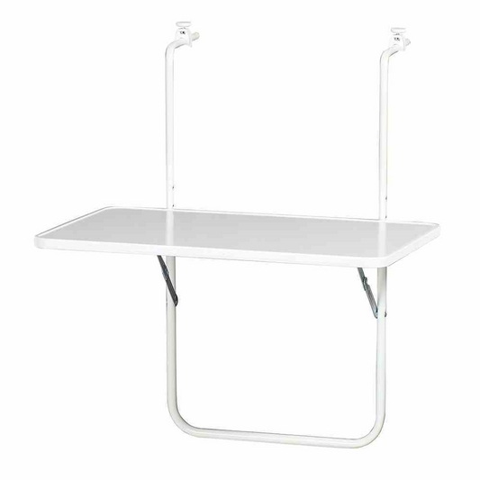 Alco Balkonhängetisch 60 x 40 cm weiß Kunststoff