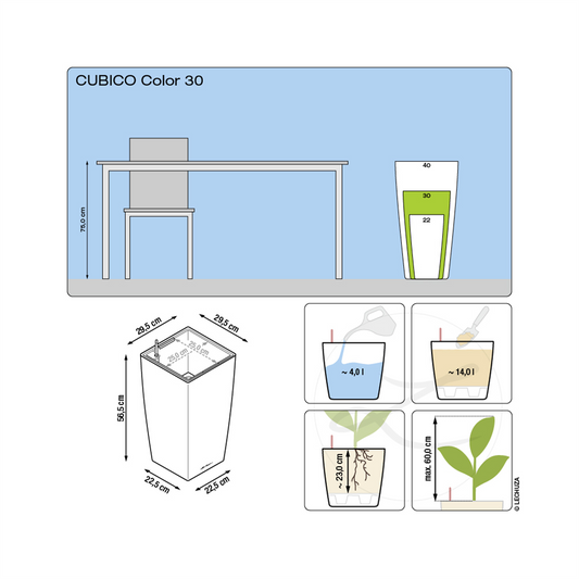 LECHUZA CUBICO Color 30