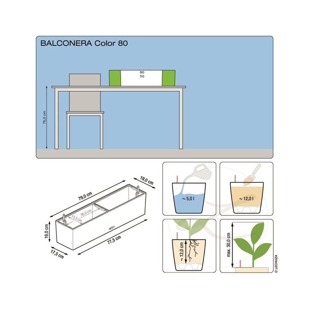 LECHUZA BALCONERA Color 80