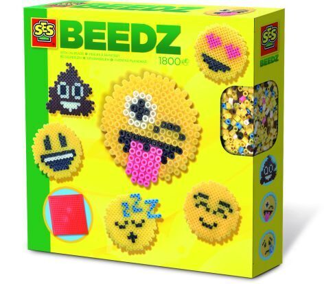 SES, Bügelperlen Set Beedz, Emoticons, 1800 Perlen
